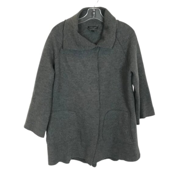 THETOE Fleet Wool Coat, Gray (Check)